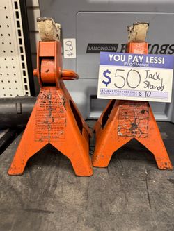 3-Ton Jack Stands Pair Orange