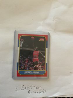 Michael Jordan 1986 Fleer rookie REPRINT. Cool for collection nice condition