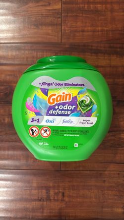 Gain + ODOR DEFENSE 3 In OXI, FEBREZE Laundry Pods: Super Fresh Blast Scent 42 Count
