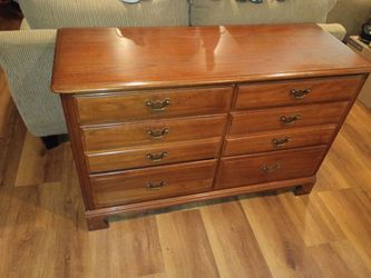 Wood dresser stand up dresser and nightstand. Made by Drew furniture