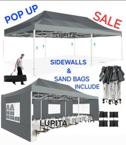 10x20 Waterproof Easy Up Canopy Tent With Side Walls Gazebo Wedding Party Pop Up Tent Canopy- (FOR SALE) Carpa
