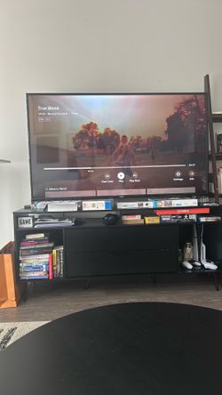 TV STAND w/ 2 drawers for storage space