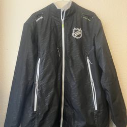 Reebok NHL Center Ice Collection Black Zip Up Jacket Size Large