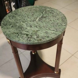 Mid 20th Century Regency Style Marble Pedestal Side Table