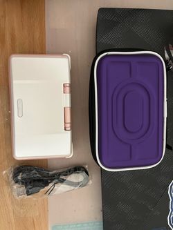 Pink White Nintendo DS - comes with charger and case