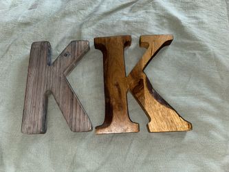 Wooden “K” Monogram