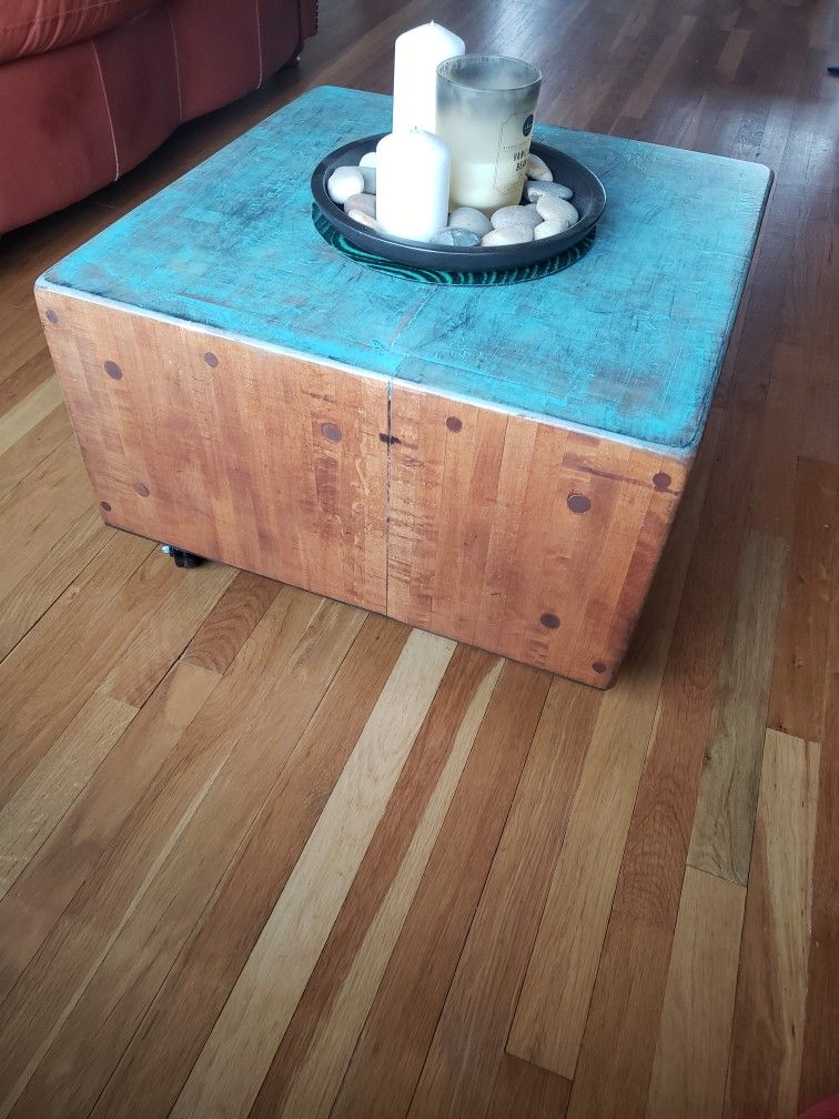 Vintage Butcher Block Coffee Table