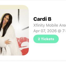 Cardi B tickets 2  CB24  row 5 seat 7/8