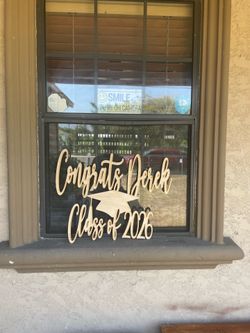 Custom Grad wood signs