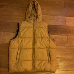 Khaki Hooded Vest