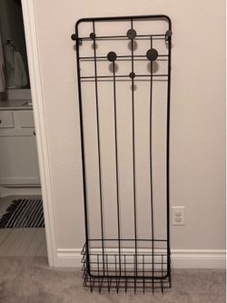 Coat Rack With Basket – Good Condition