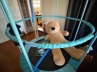 Kids Indoor Mini Trampoline with Handle Bar