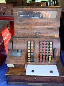 Old vintage cash register