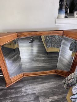 Wooden Bedroom Mirror 