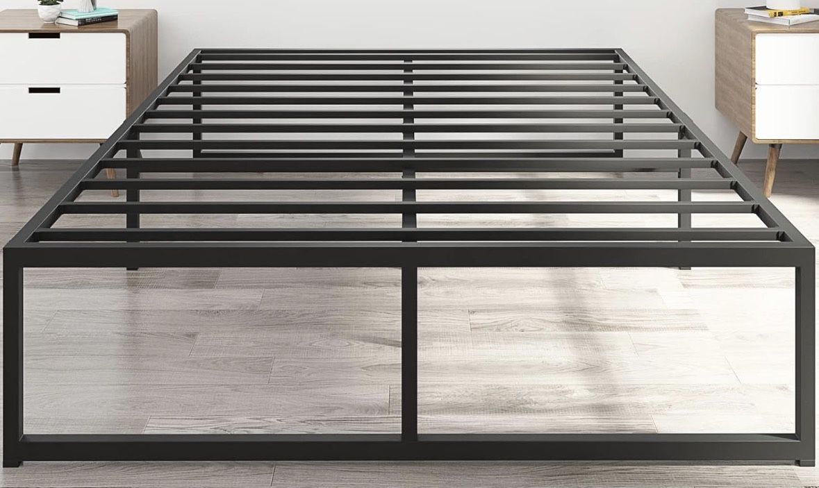 Queen Bed Frame, 16 Inch Metal Platform Bed Frame Queen Size