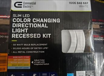 Commercial Electric 4" 2700K-5000K LED Directional Cieling Can Light