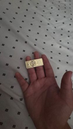 Gold-Tone $100 Bill Ring