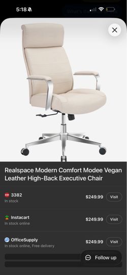 High Back Cream Executive Chair