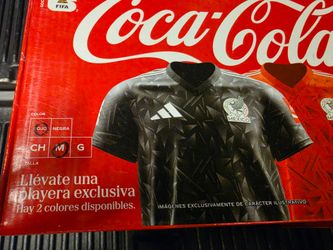 Fifa World Cup Mexico Exclusive 24pack coca cola With Adidas Jersey BLK Large Only Red MEDIUM $150 each