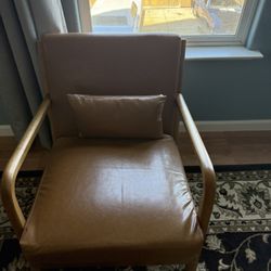 Brown Leather Sofa Chair 