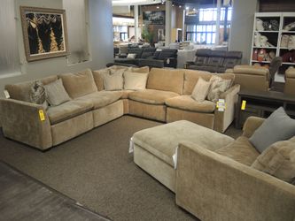 Synergy Tranquility 5 Piece Sectional - Tan | L-Shaped Couch | Corner Couch