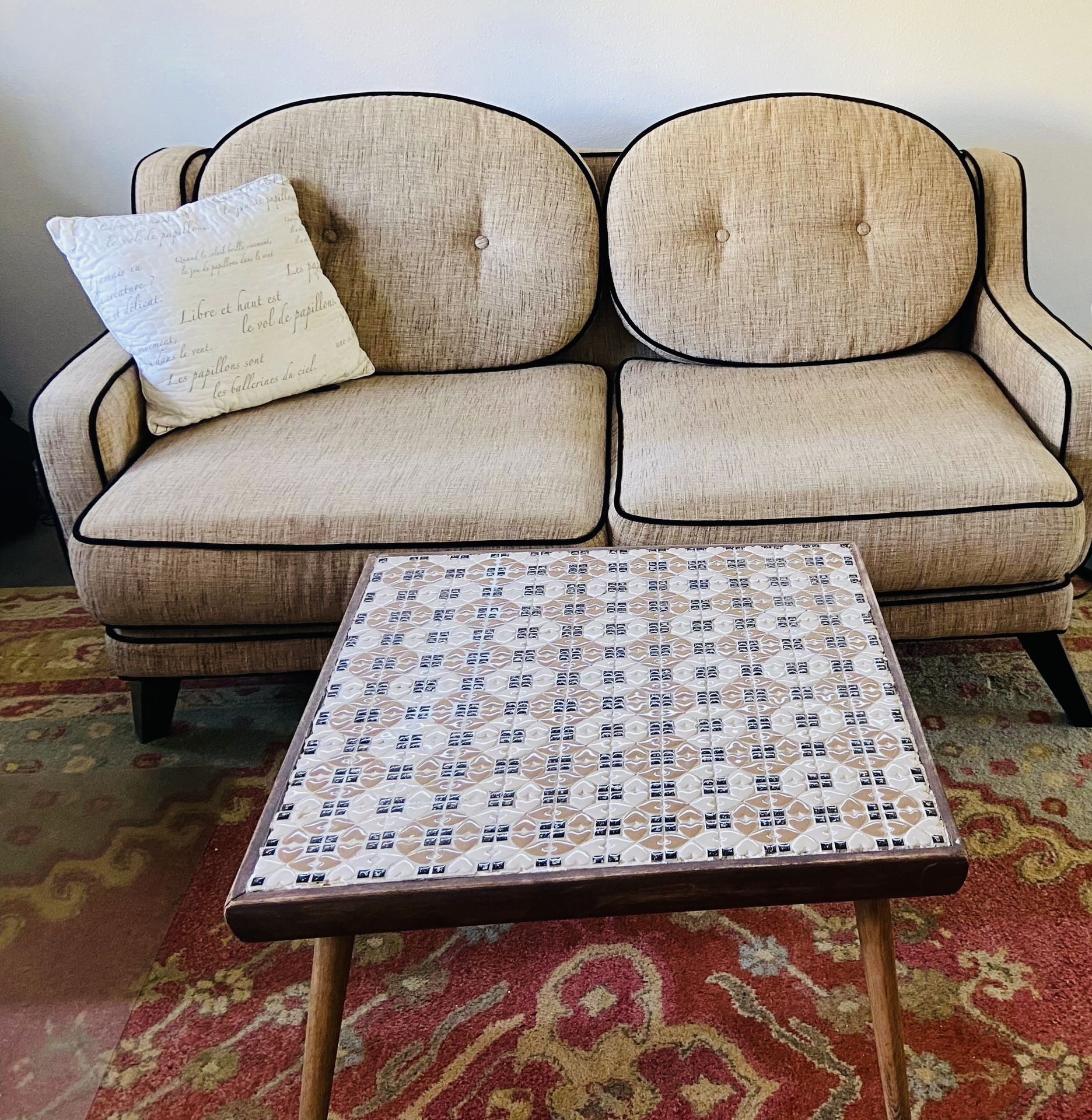 Loveseat Sofa and Table for Sale