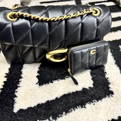 Coach Tabby 26 Black Purse And Wallet