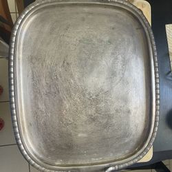Silver plated tray Brand Soppl Wolf 20x17”  with Handles