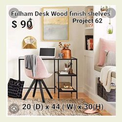 Brand New Project 62 Fulham Wood Finish Writing Desk