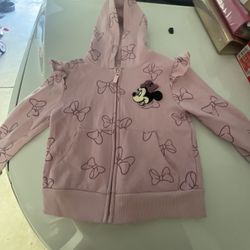Pink Minnie Mouse Zip up hoodie