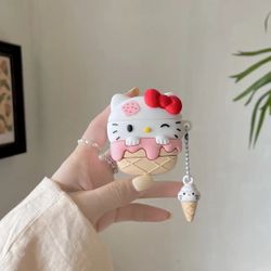 For Airpods Pro 3 Case,Hello Kitty Ice Cream 🍦 Style For Airpods 3 Case,Soft Silicone / Very Cute : Brand New/ 💕