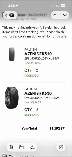 Set of 4 tires