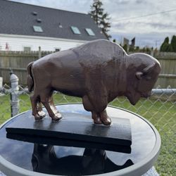 The Classic Brown Buffalo Statue