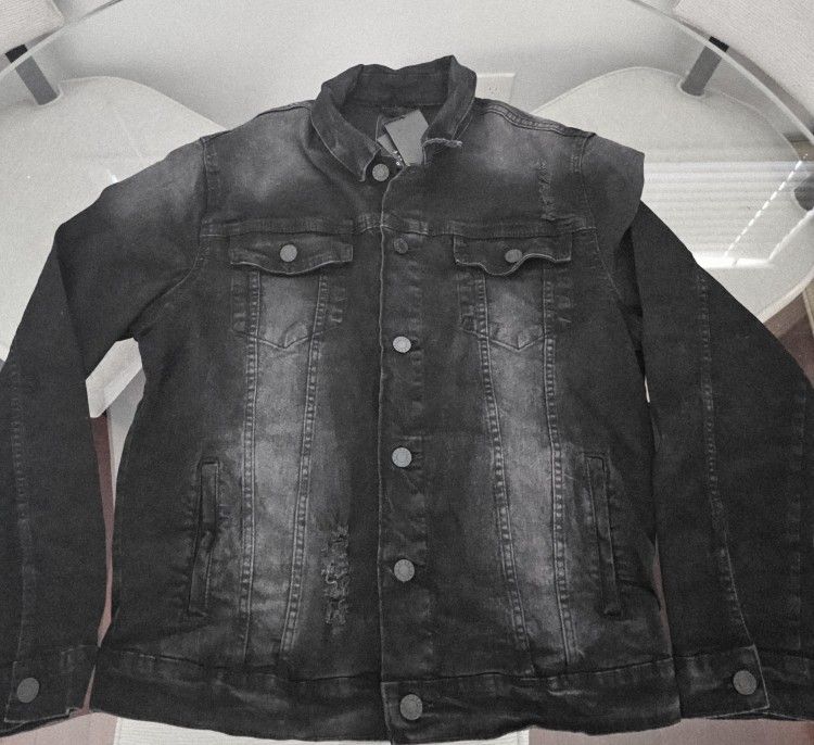 Men's Denim Jacket Xl Stretch Trucker Chamarra