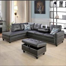 Black Sectional 