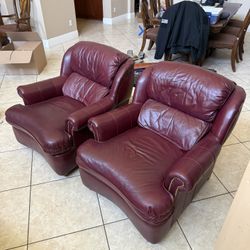 2- Leather Chairs