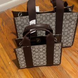 Coach Brown small/large Size Handbags New With Tags 