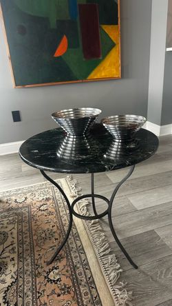 Green Italian Marble Side Table