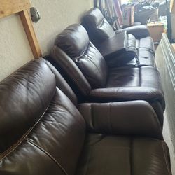 loveseat and recliner with USB and charger 