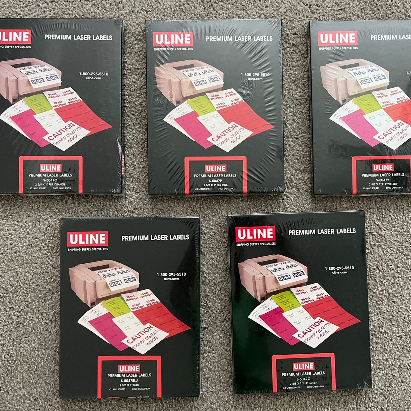 Brand New Uline Laser Labels - 5 Boxes for Sale in Newport ...