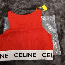 Celine Crop Top Woman's Size LARGE 