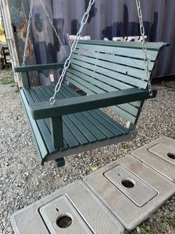 OAK PORCH SWING 46” Wide/Hunt Club Green $180