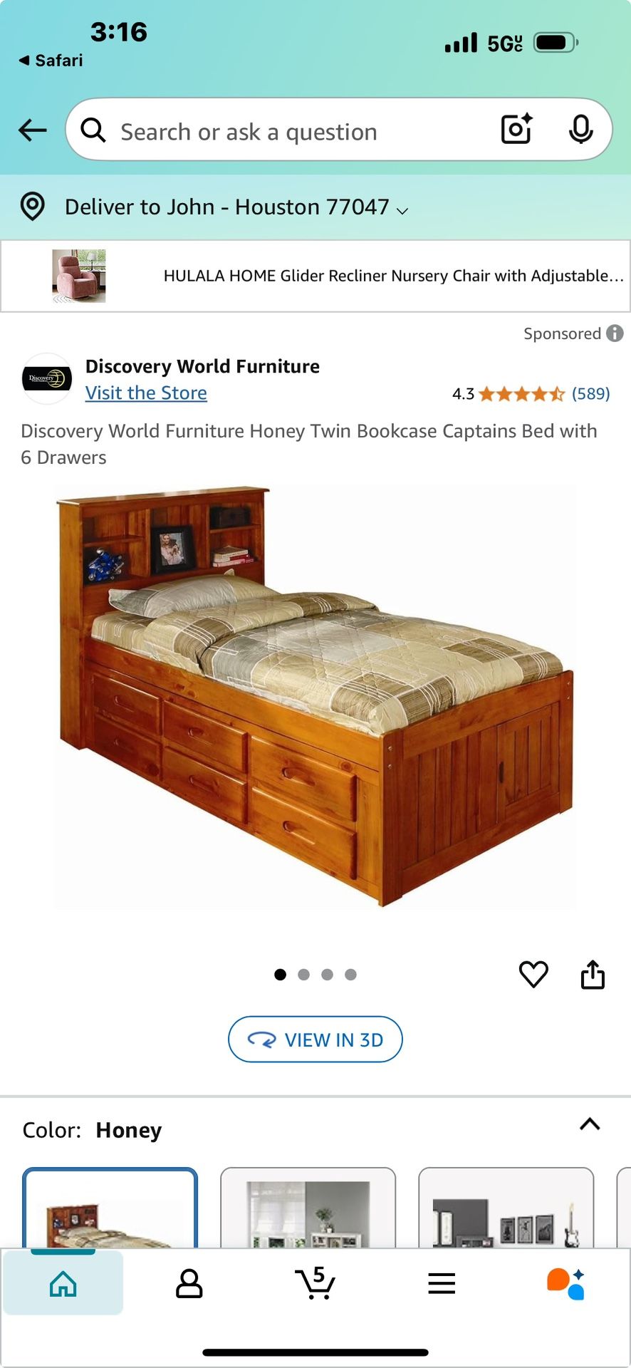Twin Size Bed