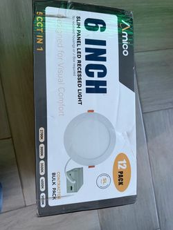 Amico 6-Inch Slim LED Recessed Lights 12-Pack