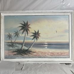 For Sale: “Tropical Sunset” Original Oil Painting by Thomas