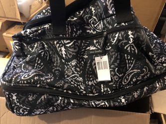 Vera Bradley Large Traveler Duffel In Paisley Noir