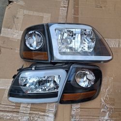 97-03 Ford F-150 / F-150 Heritage / F-250 / Expedition LED Headlights Faros Calaveras Micas Luces