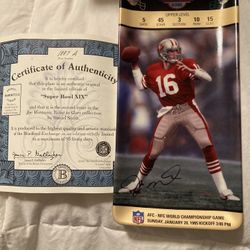 Joe Montana Second Issue  In Ticket To Glory