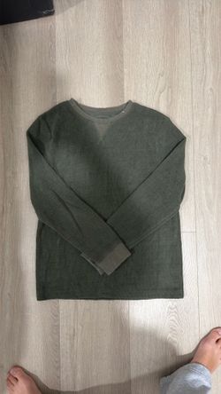 Mens olive green long sleeve tee