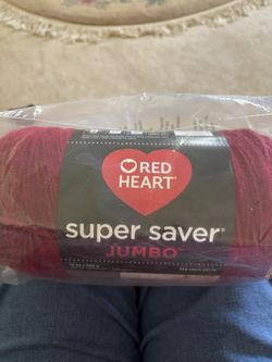 Red Heart Burgundy Yarn - Jumbo Super Daver